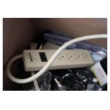 Box of mixed electric cords...