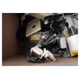 Box of mixed electric cords...