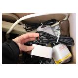 Box of mixed electric cords...