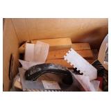 Box of tiling tools and supplies se...