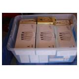 Tote of mixed light bulbs...