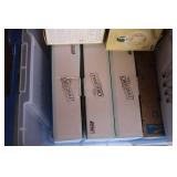 Tote of mixed light bulbs...
