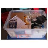 Tote of mixed light bulbs...