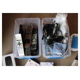 Mixed electrical cords, remotes, ea...
