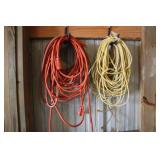 2 Extension cords and rope...