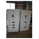 2 white storage cabinets 2ft by 20i...
