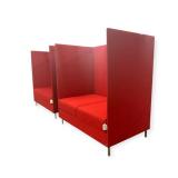 Contemporary Red Booth Set that Retails new for $4499