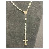 Premier Cross Bracelet & Gold-Tone Rosary Necklace with Cross Pendant & Medallions - Bead Chain
