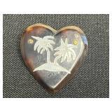 Florenza Heart-Shaped Gemstone Brooch, Lot of Rhinestone Brooches - Vintage Costume Jewelry Set