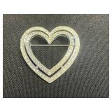 VTG Heart Shaped Brooch Lot - Pink Heart Pin, Gemstone & Rhinestones, too!