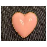 VTG Heart Shaped Brooch Lot - Pink Heart Pin, Gemstone & Rhinestones, too!