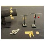 Emmons Brooch w Gold-Tone Heart Charm Jewelry Set: Bracelet, Earrings & Pin