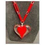 Assorted Heart Jewelry Set w Heart Pendant Necklace, Cuff Links, Betty Crocker Pin, Victoria Secret Red Heart Brooch, Cat Pin on Roller Skates