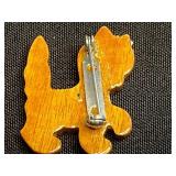 Ayrn Yellow Cat Figure Pin & Avon Gold Cat Looking in Fish Bowl & Cool Misc Cat Pins & Brooches