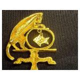 Ayrn Yellow Cat Figure Pin & Avon Gold Cat Looking in Fish Bowl & Cool Misc Cat Pins & Brooches
