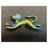 Ayrn Yellow Cat Figure Pin & Avon Gold Cat Looking in Fish Bowl & Cool Misc Cat Pins & Brooches