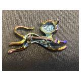 Ayrn Yellow Cat Figure Pin & Avon Gold Cat Looking in Fish Bowl & Cool Misc Cat Pins & Brooches