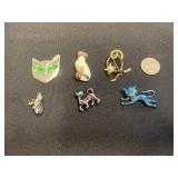 Super Cool VTG Misc Feline Pin Set Inc AVON