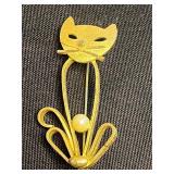 Vintage Gold-Tone Cat & Mouse Jewelry - Assorted Pins & Pendants