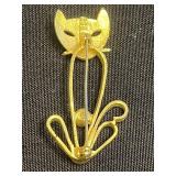 Vintage Gold-Tone Cat & Mouse Jewelry - Assorted Pins & Pendants