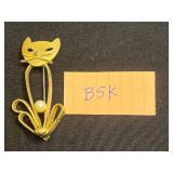 Vintage Gold-Tone Cat & Mouse Jewelry - Assorted Pins & Pendants