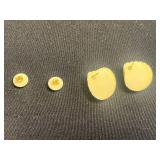 VTG Gold-Tone Chain Necklace with Ivory Like Tooth Pendant & Assorted Enamel Pins & Shell Earrings