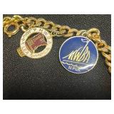 Vintage Gold-Tone State Charm Bracelet with Minnesota, Orange Coral Gold Tone Tie Clip, Hand Made Spoon/Turtle Pendant, Bracelets & More!