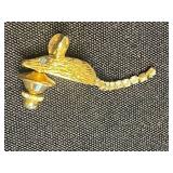 VTG Disney Minnie Mouse Enamel Pin & Vintage Gold-Tone Brooches - Collectible Jewelry Set Inc Napier