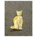 Super Cool VTG Collection of Cat Pins/Brooches Inc Gold-Tone Cat Crown Parure