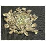 VTG Givenchy Rose Pin, Necklace w Gold-Tone Abalone Shell Pendant w Black Cube Bead Chain, Black Stone Bracelet, Plaid Scottie Dog Pin & More!