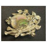 VTG Givenchy Rose Pin, Necklace w Gold-Tone Abalone Shell Pendant w Black Cube Bead Chain, Black Stone Bracelet, Plaid Scottie Dog Pin & More!