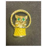 VTG Assortment of Cool Cat Pins Inc Crown & Green Eyes