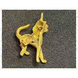 VTG Monet & JJ Vintage Cat Gold-Tone Brooches & Mixed More Cat Motifs