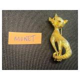 VTG Monet & JJ Vintage Cat Gold-Tone Brooches & Mixed More Cat Motifs
