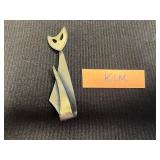 Vintage Gold-Tone Filigree Cat Pins Inc KIM & JJ