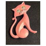 Vintage Costume Brooch Lot - Cats!! Inc Trifari