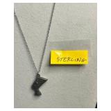 Sterling Silver Necklace with Pendant & 12K GF Necklace (w knot) & Pendant, 3 Pair of Earrings