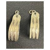 Sterling Silver Necklace with Pendant & 12K GF Necklace (w knot) & Pendant, 3 Pair of Earrings