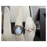 Avon Sterling Ring, - Colorful Bead Necklaces, Turquoise Scarf Clasp & Sterling Ring
