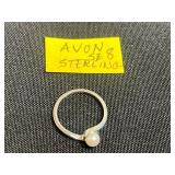 Avon Sterling Ring, - Colorful Bead Necklaces, Turquoise Scarf Clasp & Sterling Ring