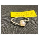 Avon Sterling Ring, - Colorful Bead Necklaces, Turquoise Scarf Clasp & Sterling Ring