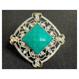 Avon Sterling Ring, - Colorful Bead Necklaces, Turquoise Scarf Clasp & Sterling Ring