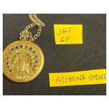 GF JGF Peacock Locket, 925 Rings (1 Turquoise), Chico Silver Tone Belt, Silver Tone Necklace w Heart Pendant & More!