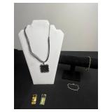 Onyx Pendant Cord Necklace, Lia Sophia Pendant, Green Peridot Like Tennis Bracelet & More!