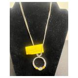 Lauren Conrad Necklace - 2 Necklaces, Pendants & Enamel Charms w Travel Bag