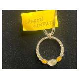 Lauren Conrad Necklace - 2 Necklaces, Pendants & Enamel Charms w Travel Bag