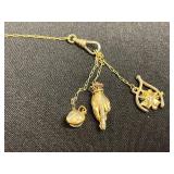 Lauren Conrad Necklace - 2 Necklaces, Pendants & Enamel Charms w Travel Bag