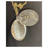Vintage Jewelry Set: 2 Necklaces with Ornate Pendants, Tassel Drop & Floral Charms, 12K GF Chain w Floral Locket, Bunny Pin & More!