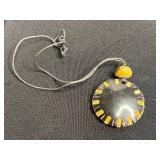 VTG Misc Necklace Set w Mustard Seed Pendant, Agate Pendant, Bead Accents, Pill Box & Earrings