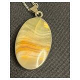 VTG Misc Necklace Set w Mustard Seed Pendant, Agate Pendant, Bead Accents, Pill Box & Earrings